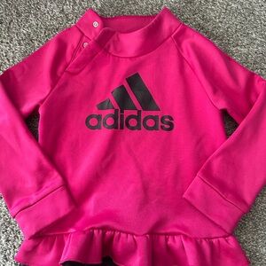 Adidas Kids Fuchsia Sweatshirt with Black Logo